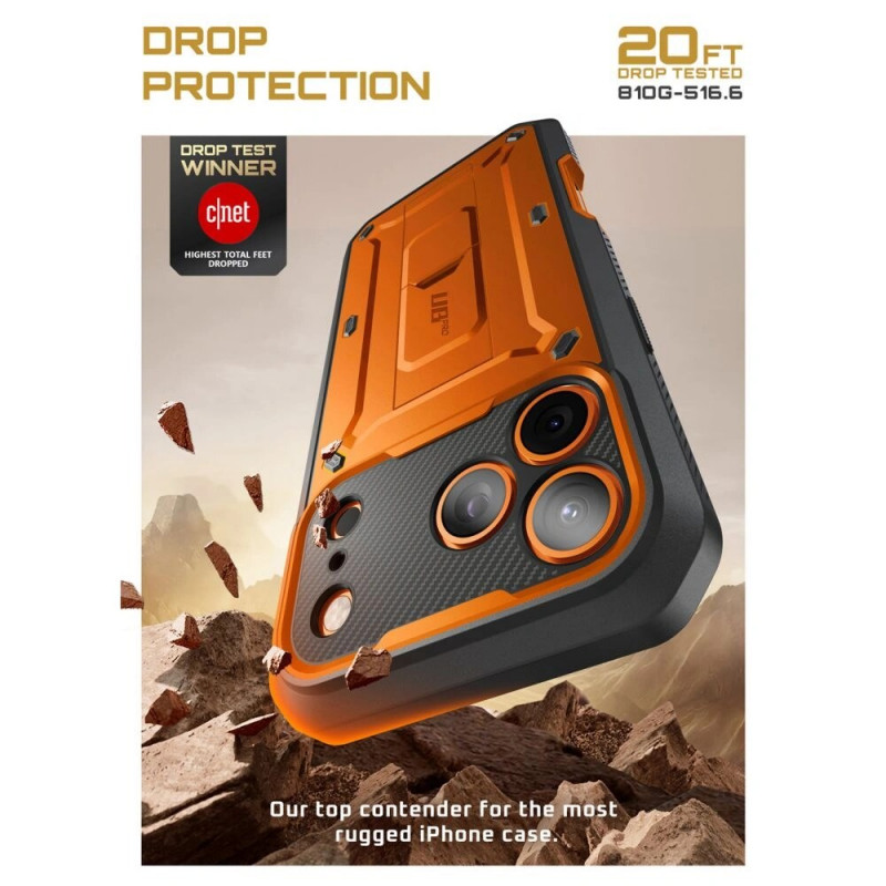 Supcase Unicorn Beetle Pro puzdro pre Apple iPhone 17 Pro Max, koralová