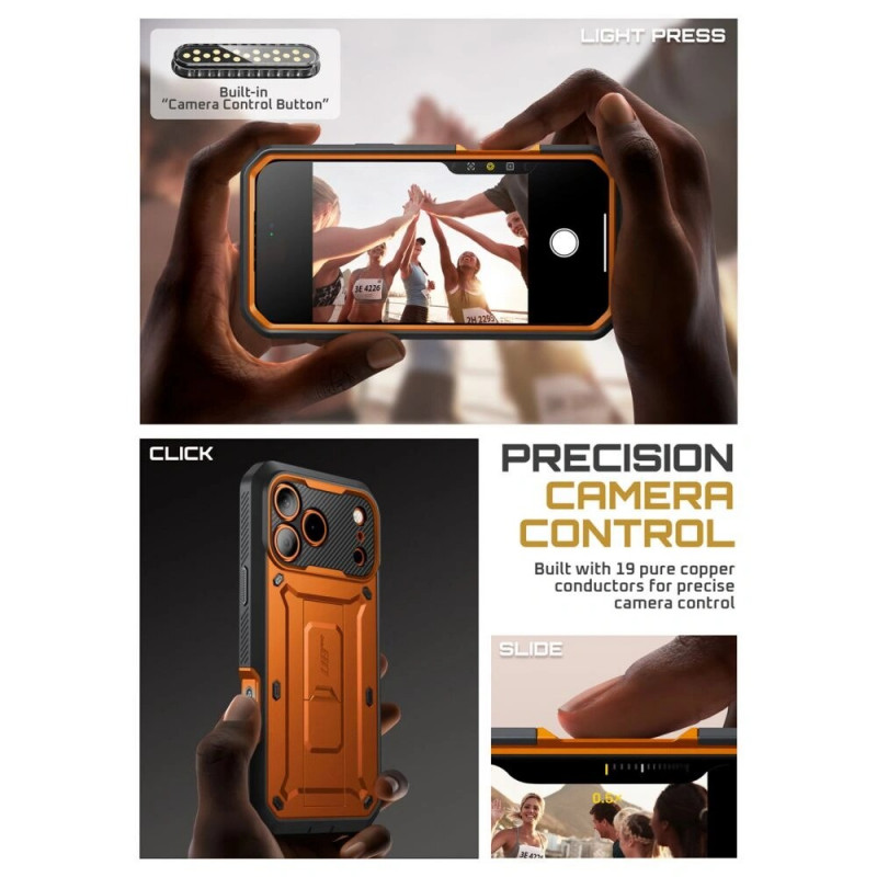 Supcase Unicorn Beetle Pro puzdro pre Apple iPhone 17 Pro Max, koralová
