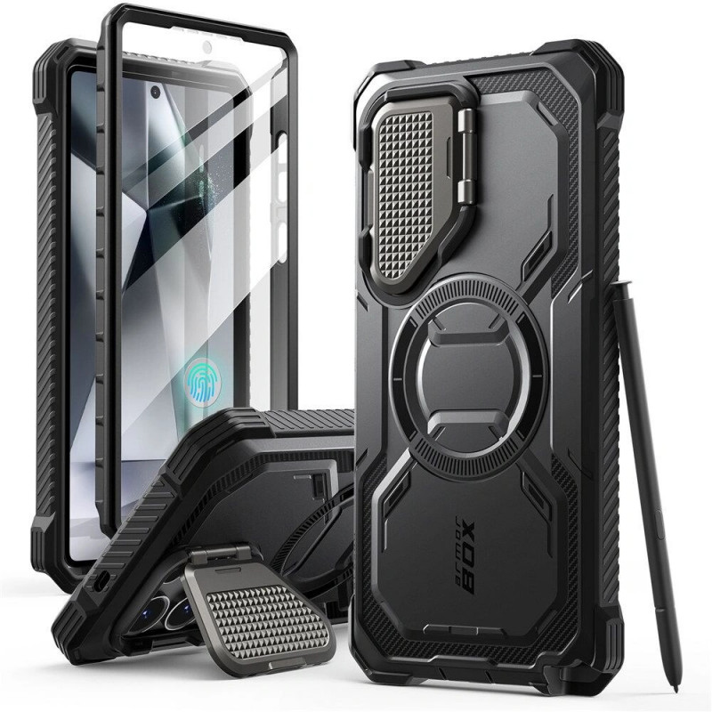 Supcase IBLSN ArmorBox Mag puzdro MagSafe pre Samsung Galaxy S25 Ultra, čierne