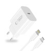 Nabíjačka na stenu Tech-Protect NC20W 1-port USB-C PD 20W s káblom Lightning, biela, 100 cm
