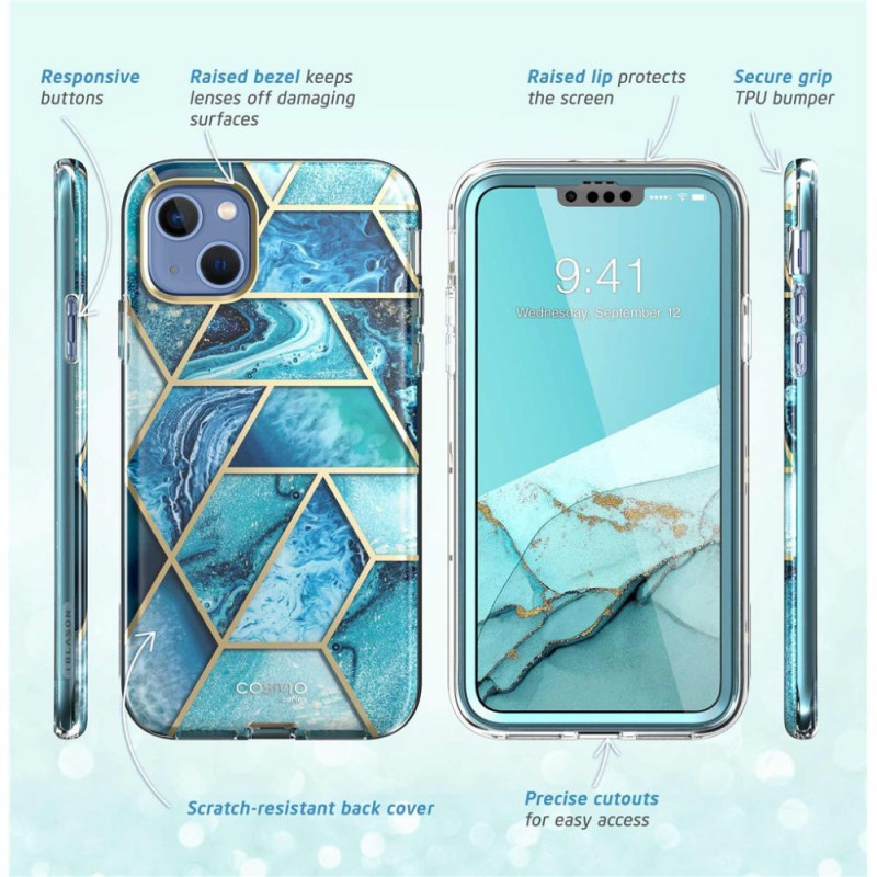 Supcase Cosmo puzdro pre Apple iPhone 14 Plus / 15 Plus, oceánska modrá