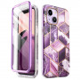Supcase Cosmo puzdro pre Apple iPhone 14 Plus / 15 Plus, mramorová fialová