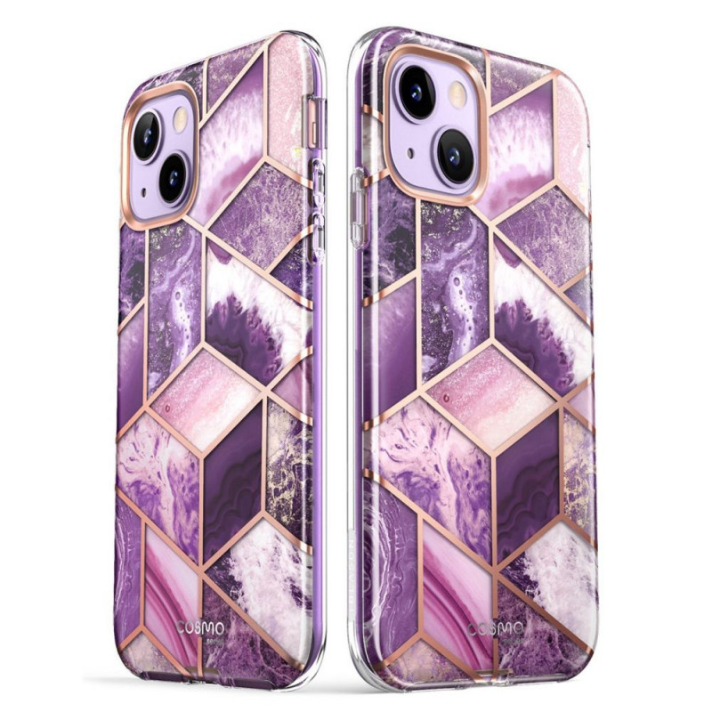 Supcase Cosmo puzdro pre Apple iPhone 14 Plus / 15 Plus, mramorová fialová