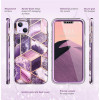 Supcase Cosmo puzdro pre Apple iPhone 14 Plus / 15 Plus, mramorová fialová