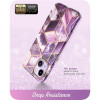 Supcase Cosmo puzdro pre Apple iPhone 14 Plus / 15 Plus, mramorová fialová