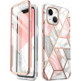 Supcase puzdro Cosmo pre Apple iPhone 14 Plus / 15 Plus, ružový mramor