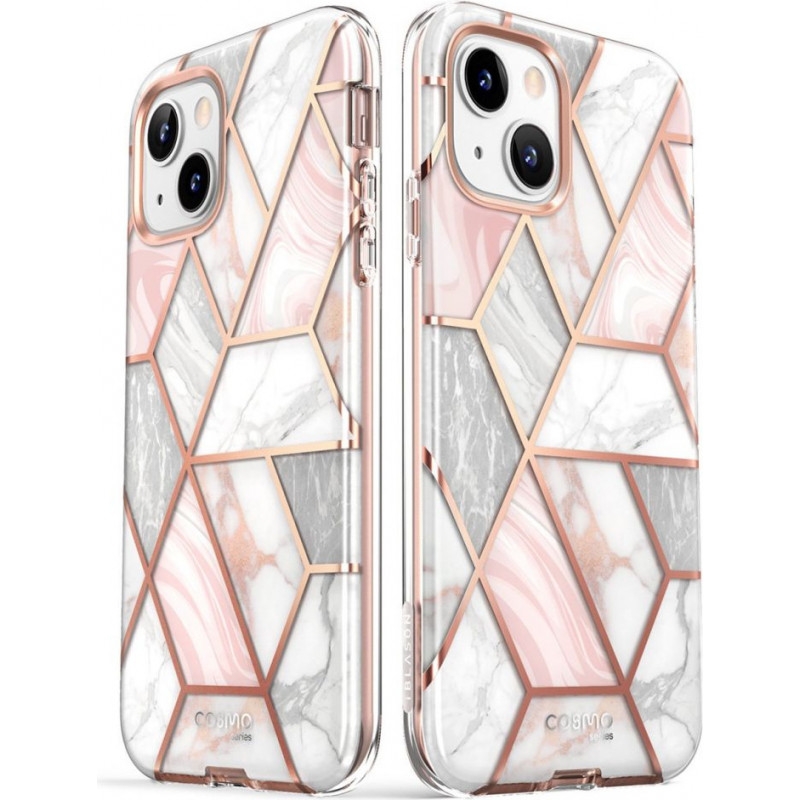 Supcase puzdro Cosmo pre Apple iPhone 14 Plus / 15 Plus, ružový mramor