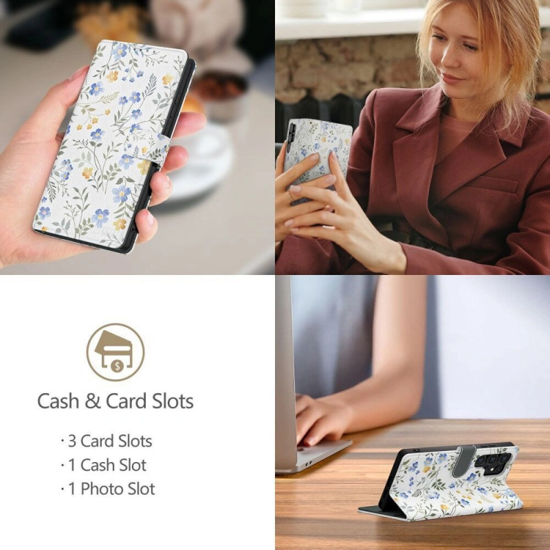Puzdro s peňaženkou Tech-Protect pre Samsung Galaxy A57 5G, Spring Flowers