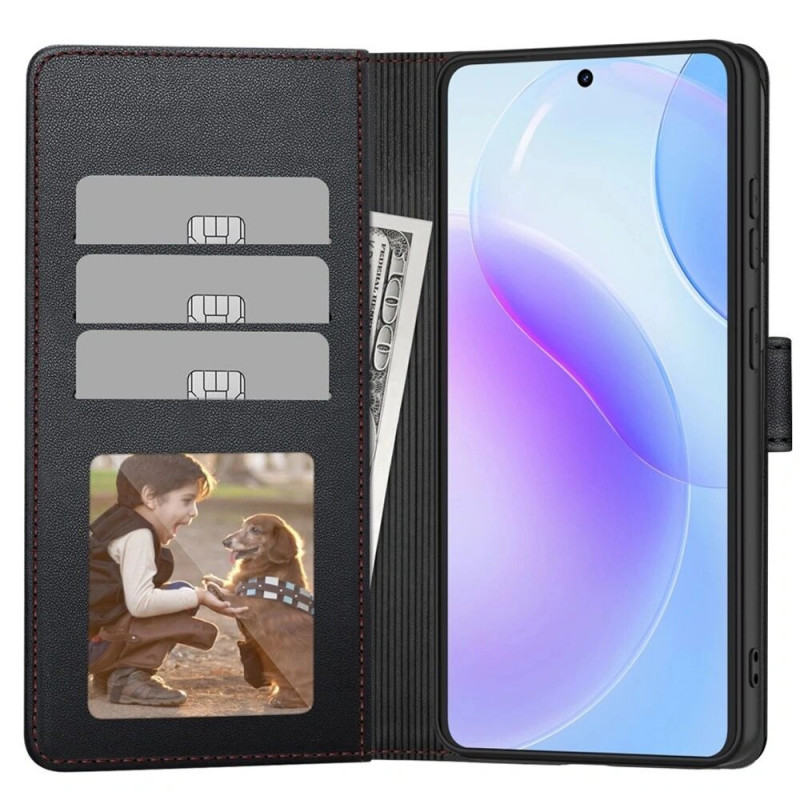 Puzdro s peňaženkou Tech-Protect pre Samsung Galaxy A57 5G, čierno-červené