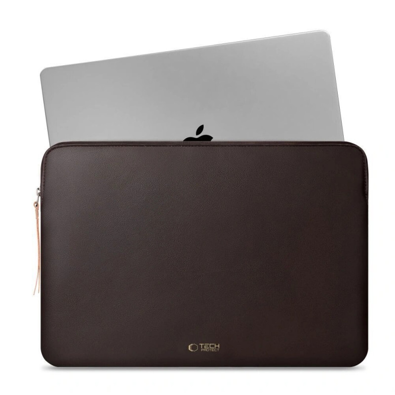 Tech-Protect Fleecové puzdro na notebook 13-14", čokoládové (hnedé)