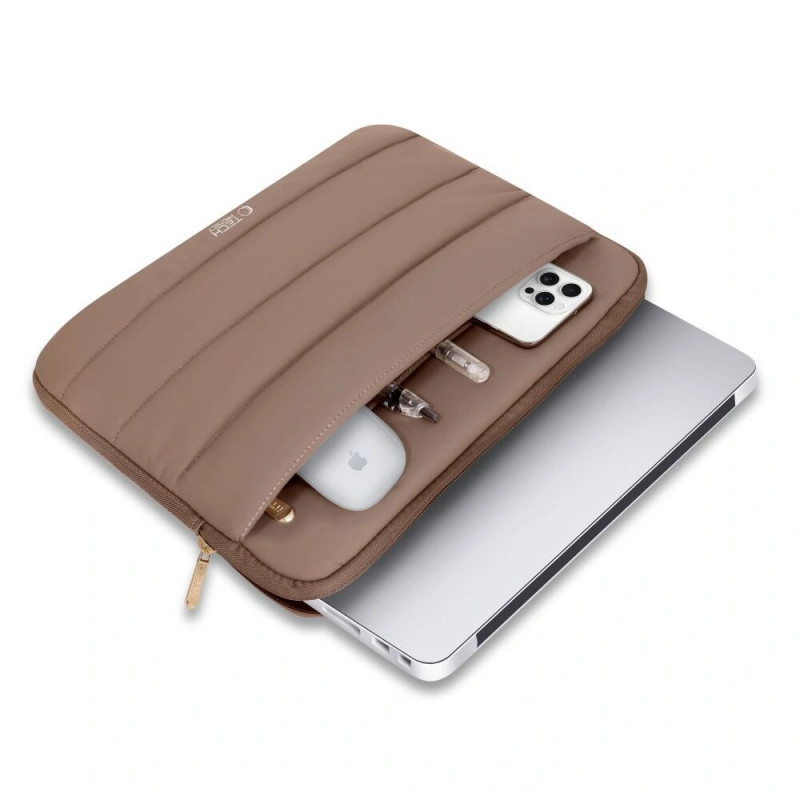 Tech-Protect Fluffy puzdro na notebook 13-14", Walnut (hnedé)