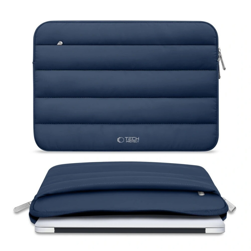 Tech-Protect Fluffy puzdro na notebook 13-14", námornícka modrá