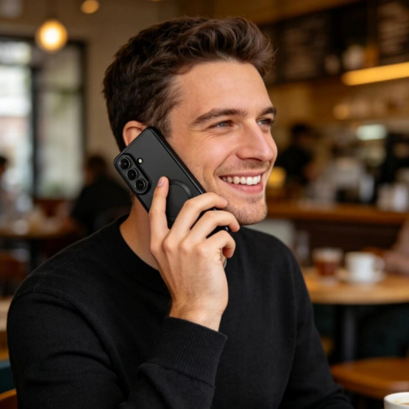 Tech-Protect MagFlex MagSafe puzdro pre Samsung Galaxy A37 5G, lesklá čierna