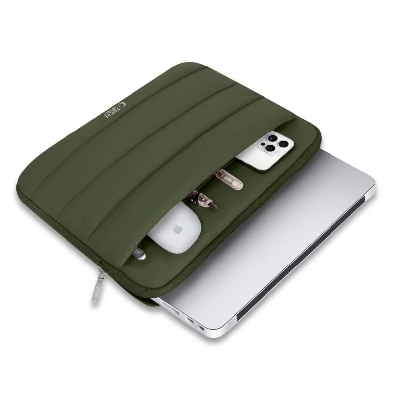 Tech-Protect Fluffy puzdro na notebook 15-16" armádna zelená