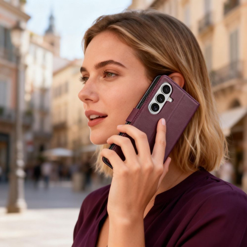 Tech-Protect peňaženkové puzdro pre Samsung Galaxy A27 5G, bordová