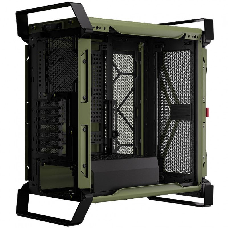 Corsair WARTHOG Performance Mid-Tower Case CC-9011350-WW, E-ATX, Temperovaný sklenený bočný panel, zelená