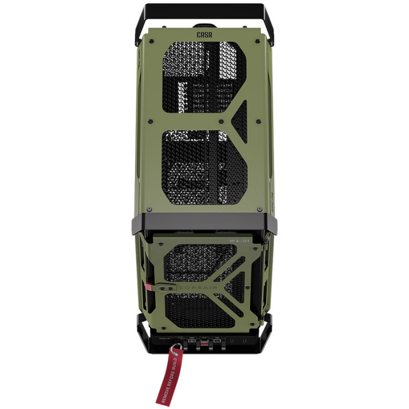 Corsair WARTHOG Performance Mid-Tower Case CC-9011350-WW, E-ATX, Temperovaný sklenený bočný panel, zelená