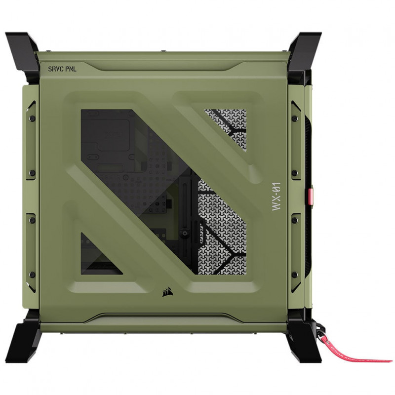 Corsair WARTHOG Performance Mid-Tower Case CC-9011350-WW, E-ATX, Temperovaný sklenený bočný panel, zelená