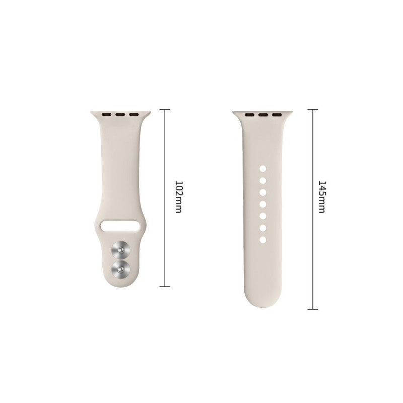 Tech-Protect Silikónový remienok pre Apple Watch 8 / 9 / 10 / 11 / 12 / SE / Ultra 44/45/46/49 mm, Starlight