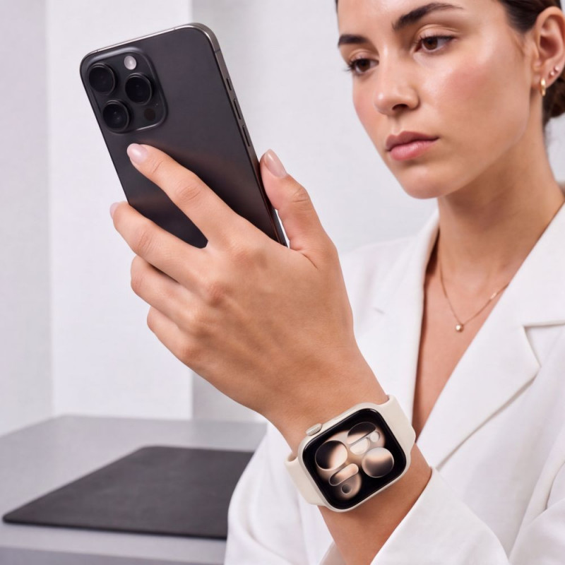 Tech-Protect Silikónový remienok pre Apple Watch 8 / 9 / 10 / 11 / 12 / SE / Ultra 44/45/46/49 mm, Starlight