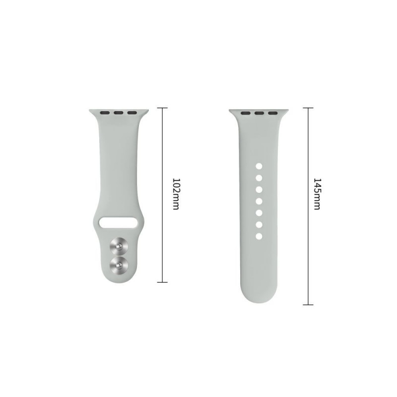 Tech-Protect Silikónový remienok pre Apple Watch 8 / 9 / 10 / 11 / 12 / SE / Ultra 44/45/46/49 mm, Lunar Grey