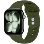Tech-Protect silikónový remienok pre Apple Watch 8 / 9 / 10 / 11 / 12 / SE / Ultra 44/45/46/49 mm, olivovo zelený