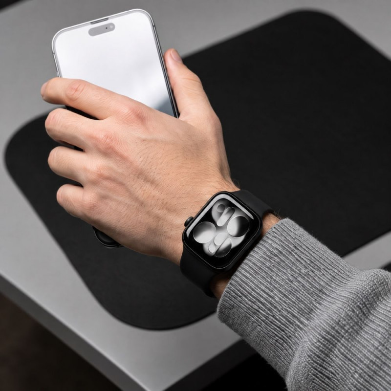Silikónový remienok Tech-Protect pre Apple Watch 8 / 9 / 10 / 11 / 12 / SE / Ultra 44/45/46/49 mm, čierny