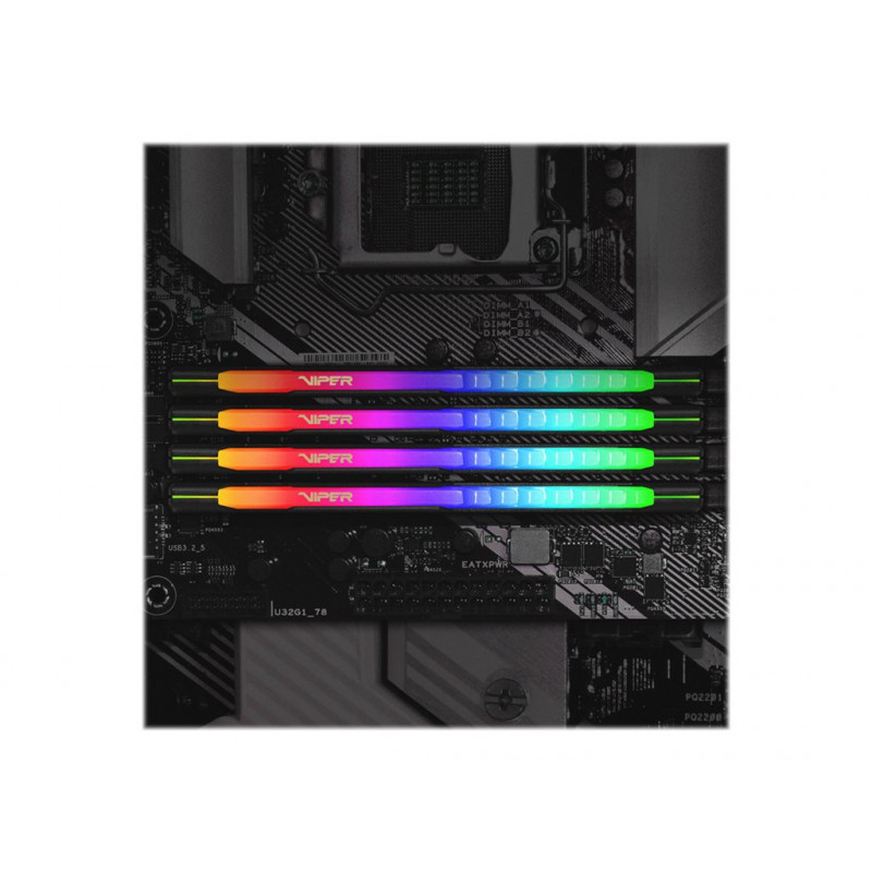 Patriot Extreme Performance Viper Steel RGB DDR4 DIMM 16 GB, DDR4-3200, čierna