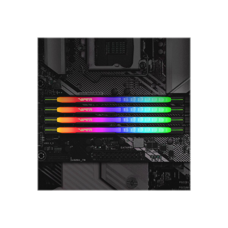 Patriot Extreme Performance Viper Steel RGB DDR4 DIMM 16 GB, DDR4-3200, čierna
