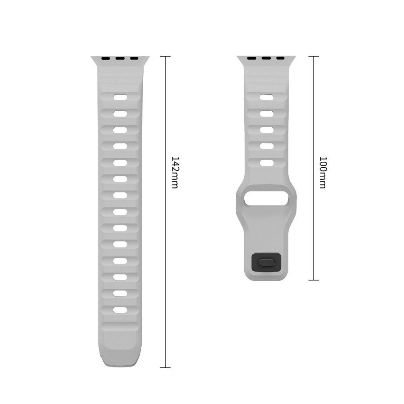 Tech-Protect Silicone Line Apple Watch 8 / 9 / 10 / 11 / 12 / SE / Ultra 44/45/46/49 mm remienok, Lunar Grey