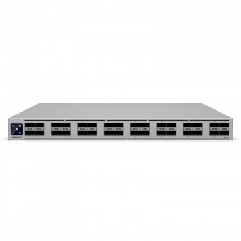 Ubiquiti UniFi Switch 32x QSFP28 100 Gbit, spravovaný, 19" rackový, 1,3" dotykový displej