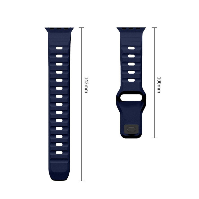 Tech-Protect Silicone Line Apple Watch 8 / 9 / 10 / 11 / 12 / SE / Ultra 44/45/46/49 mm remienok, Atlantic Blue