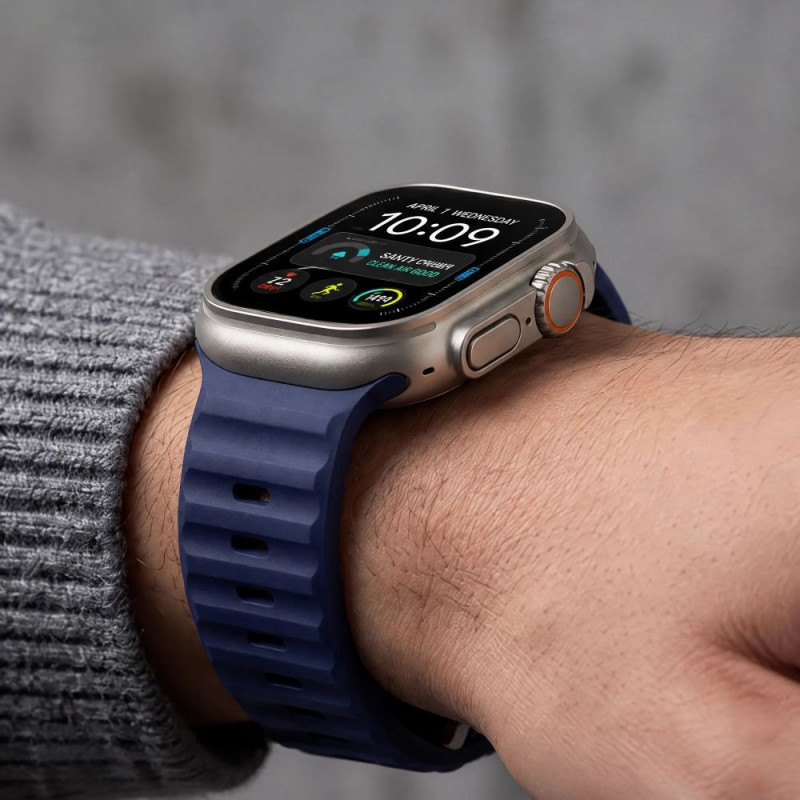 Tech-Protect Silicone Line Apple Watch 8 / 9 / 10 / 11 / 12 / SE / Ultra 44/45/46/49 mm remienok, Atlantic Blue