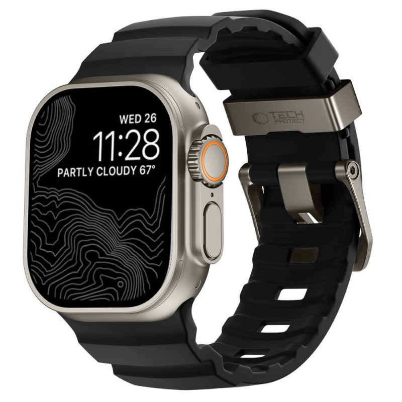 Tech-Protect Motion remienok pre Apple Watch 8 / 9 / 10 / 11 / 12 / SE / Ultra 44/45/46/49 mm, čierny