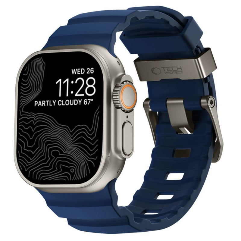 Remienok Tech-Protect Motion pre Apple Watch 8 / 9 / 10 / 11 / 12 / SE / Ultra 44/45/46/49 mm, modrý Nautical Blue