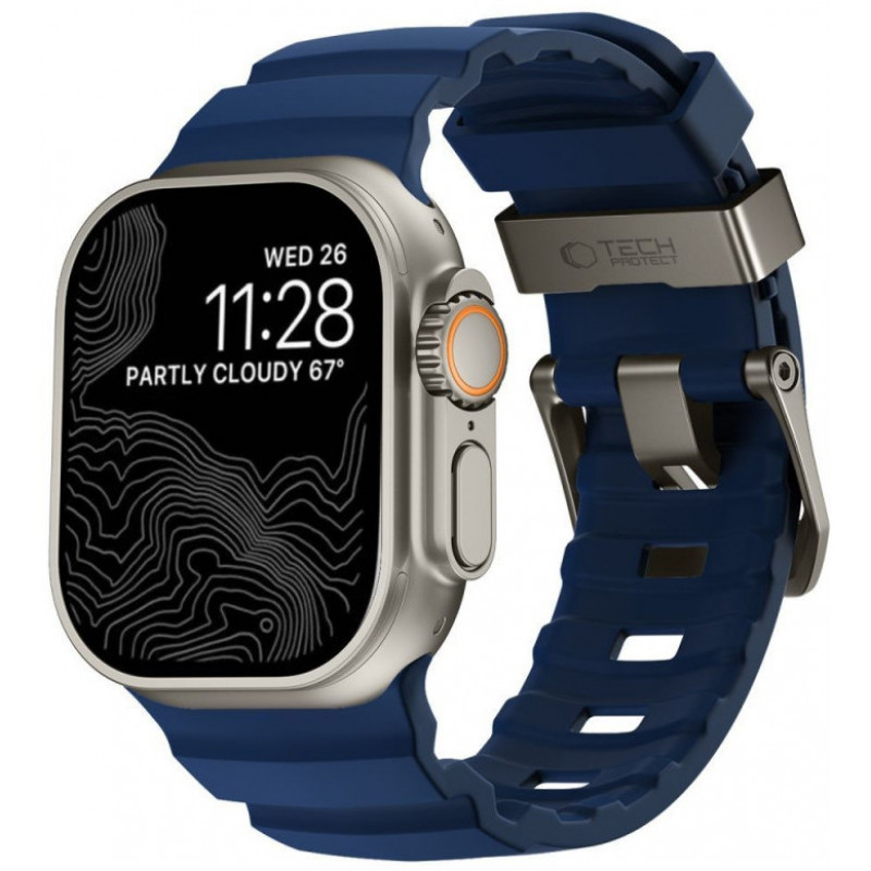 Remienok Tech-Protect Motion pre Apple Watch 8 / 9 / 10 / 11 / 12 / SE / Ultra 44/45/46/49 mm, modrý Nautical Blue