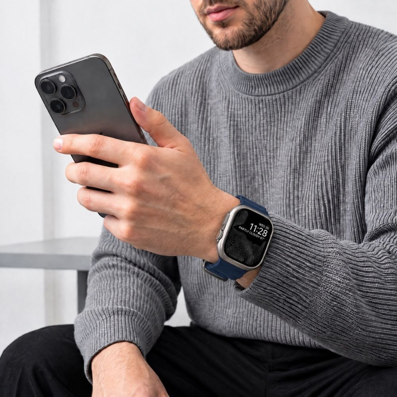 Remienok Tech-Protect Motion pre Apple Watch 8 / 9 / 10 / 11 / 12 / SE / Ultra 44/45/46/49 mm, modrý Nautical Blue