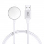 Tech-Protect MC02 UltraBoost magnetická nabíjačka s káblom USB-A 100 cm pre Apple Watch, biela