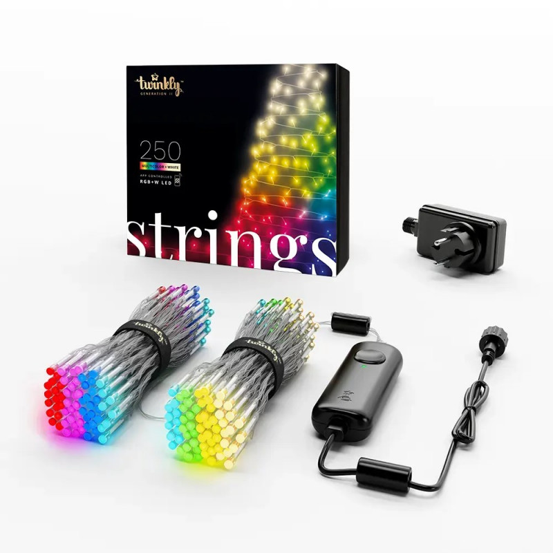 Twinkly Strings 250 LED svetelný reťaz TWS250SPP-TEU, 5 mm RGBW, transparentný