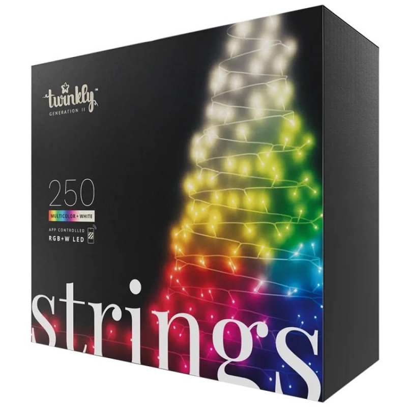 Twinkly Strings 250 LED svetelný reťaz TWS250SPP-TEU, 5 mm RGBW, transparentný