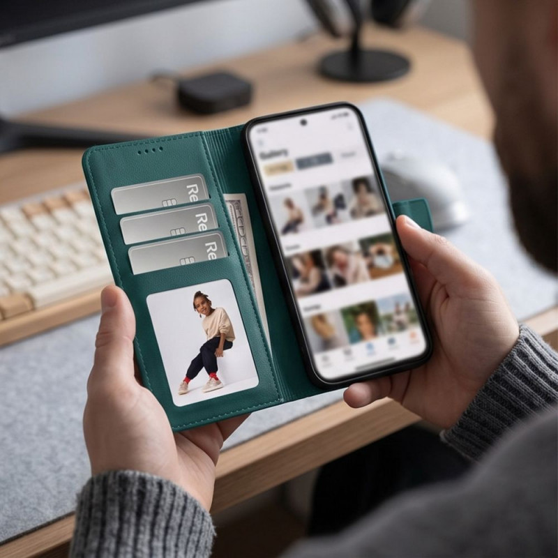 Tech-Protect Peňaženka Xiaomi Redmi Note 17 Pro 5G, zelená