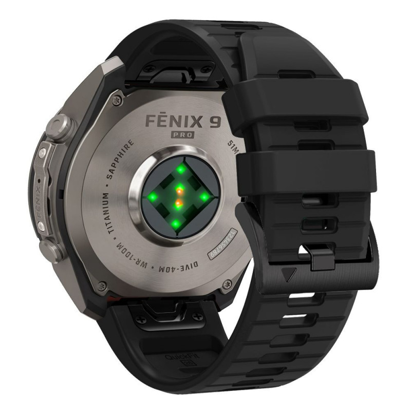 Tech-Protect Silikónový remienok Garmin Fenix 5 / 6 / 6 Pro / 7 / 8 / 8 Pro / E / 9 / 9 Pro 51 mm, čierny obsidián
