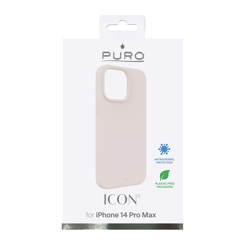 Puro ICON Antibakteriálny kryt pre Apple iPhone 14 Pro Max, ružový piesok