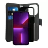 Puro Wallet Detachable MagSafe 2in1 puzdro z PU kože s klopou a peňaženkou pre iPhone 14 Pro Max, čierne