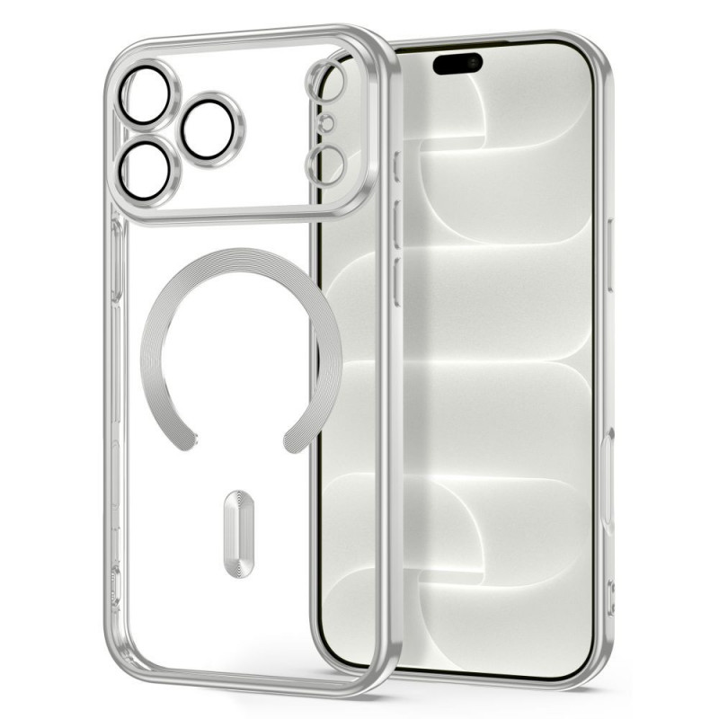 Tech-Protect Magflex MagSafe puzdro Apple iPhone 17 Pro / 18 Pro, lesklá strieborná