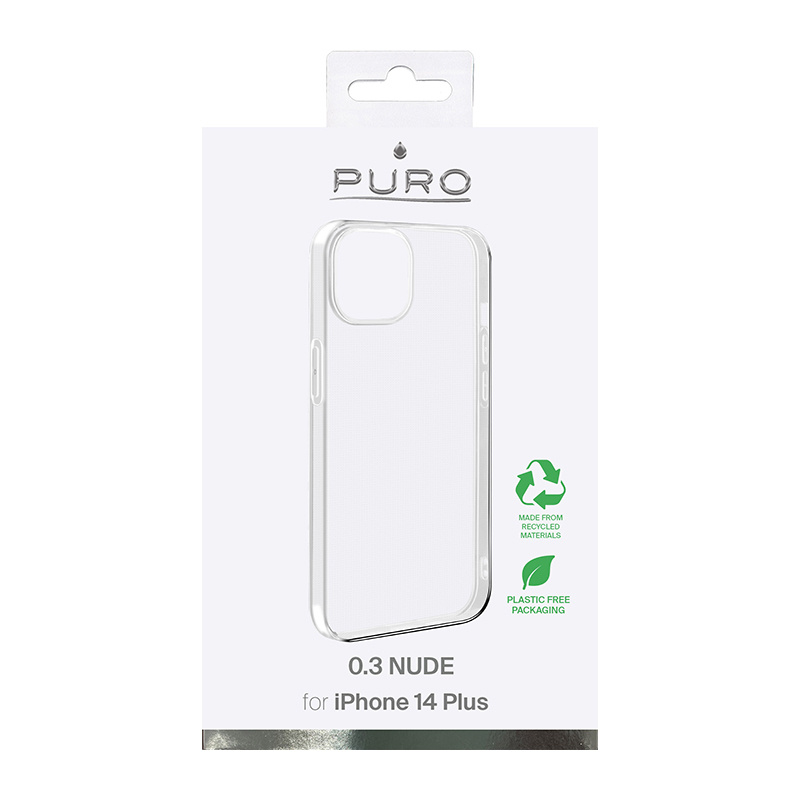 Puro 0.3 Nude puzdro pre Apple iPhone 14 Plus / 15 Plus, transparentné