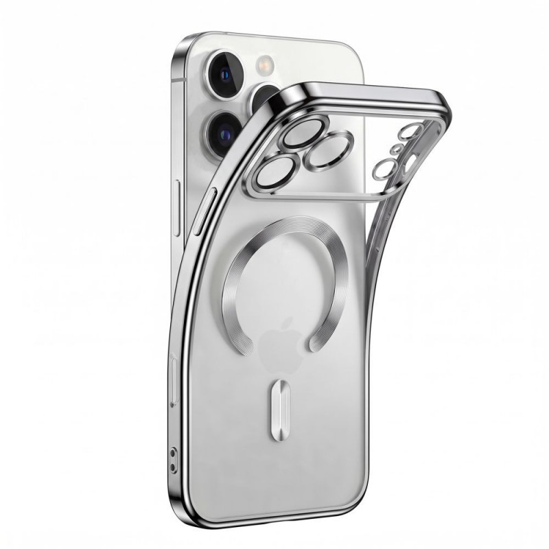 Tech-Protect Magflex MagSafe puzdro Apple iPhone 17 Pro Max / 18 Pro Max, lesklá strieborná