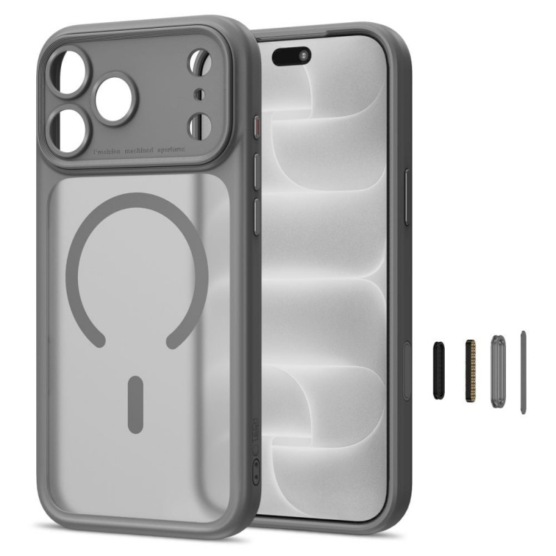 Tech-Protect MagPeak MagSafe CC puzdro na Apple iPhone 17 Pro / 18 Pro THP6116, matný titán