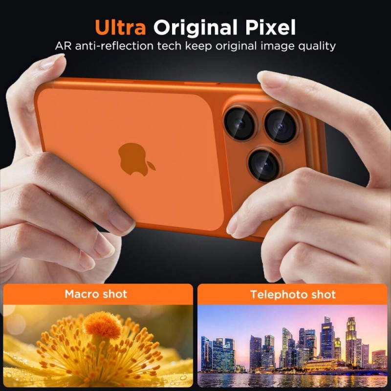 Tech-Protect Camfull Fit+ kryt na fotoaparát pre Apple iPhone 17 Pro, matný číry