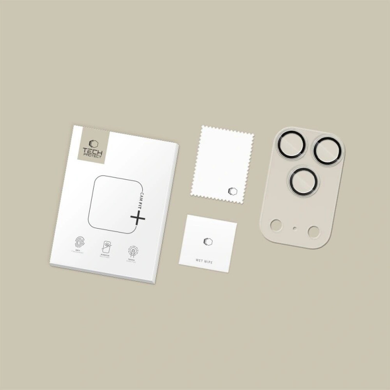Tech-Protect Camfull Fit+ kryt na fotoaparát pre Apple iPhone 17 Pro, matný číry